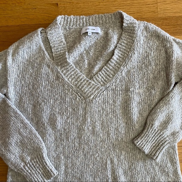 Revolve John + Jenn Molly Alpaca Cozy Cutout V Neck Career Minimalist Pr… - Picture 3 of 6